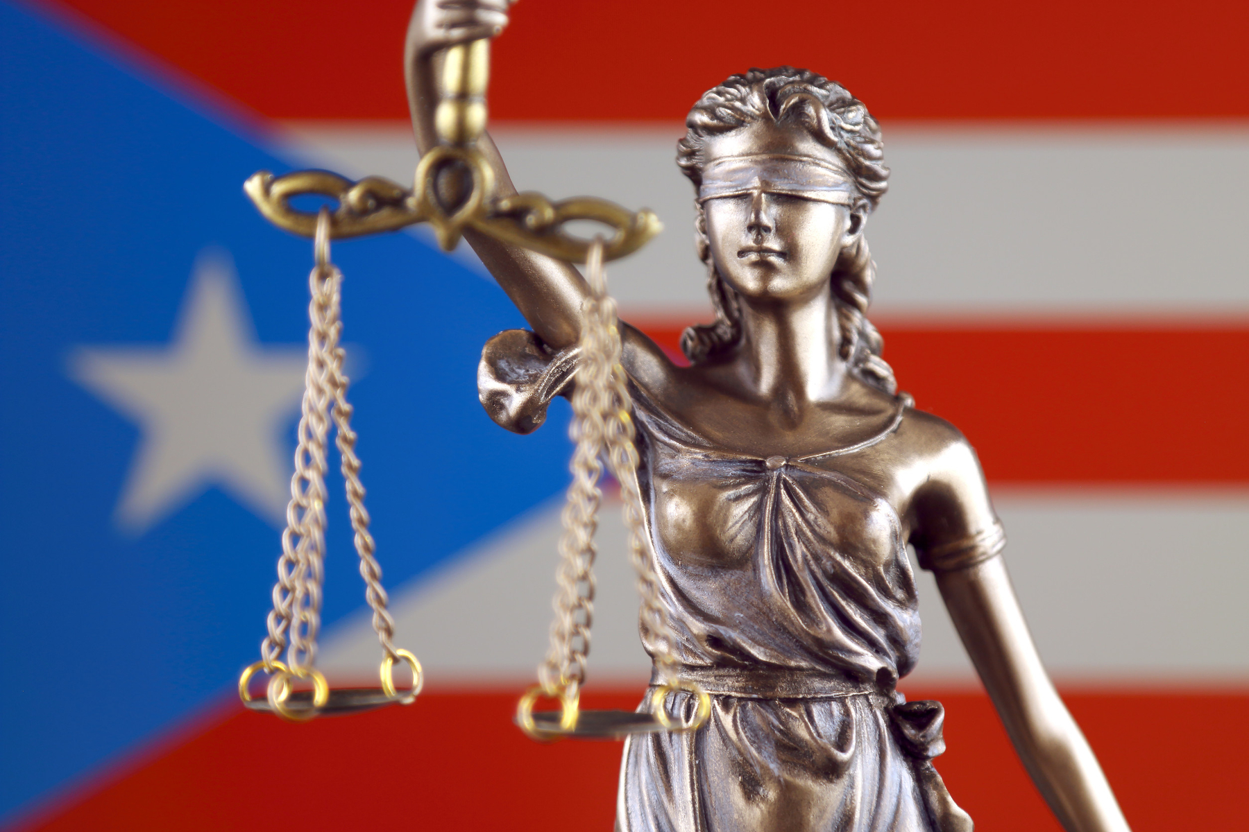 Symbol of law and justice with Puerto Rico Flag. Close up. 2025/09/96541011_m.jpg 